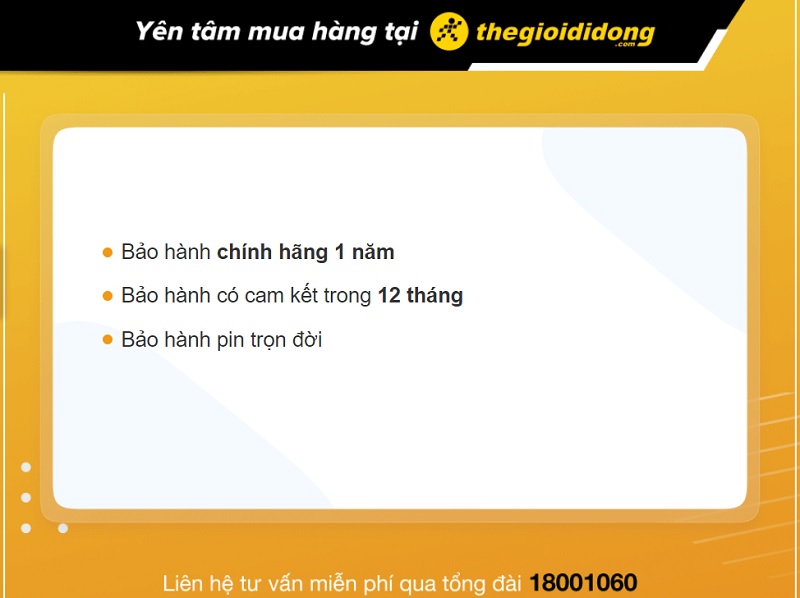 Chính sách bảo hành khi mua đồng hồ tại Thế giới di động